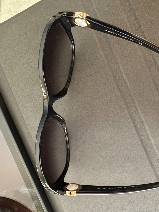 Authentic Bvlgari Black Sunglasses – Excellent Condition – One Arm Missing Screw